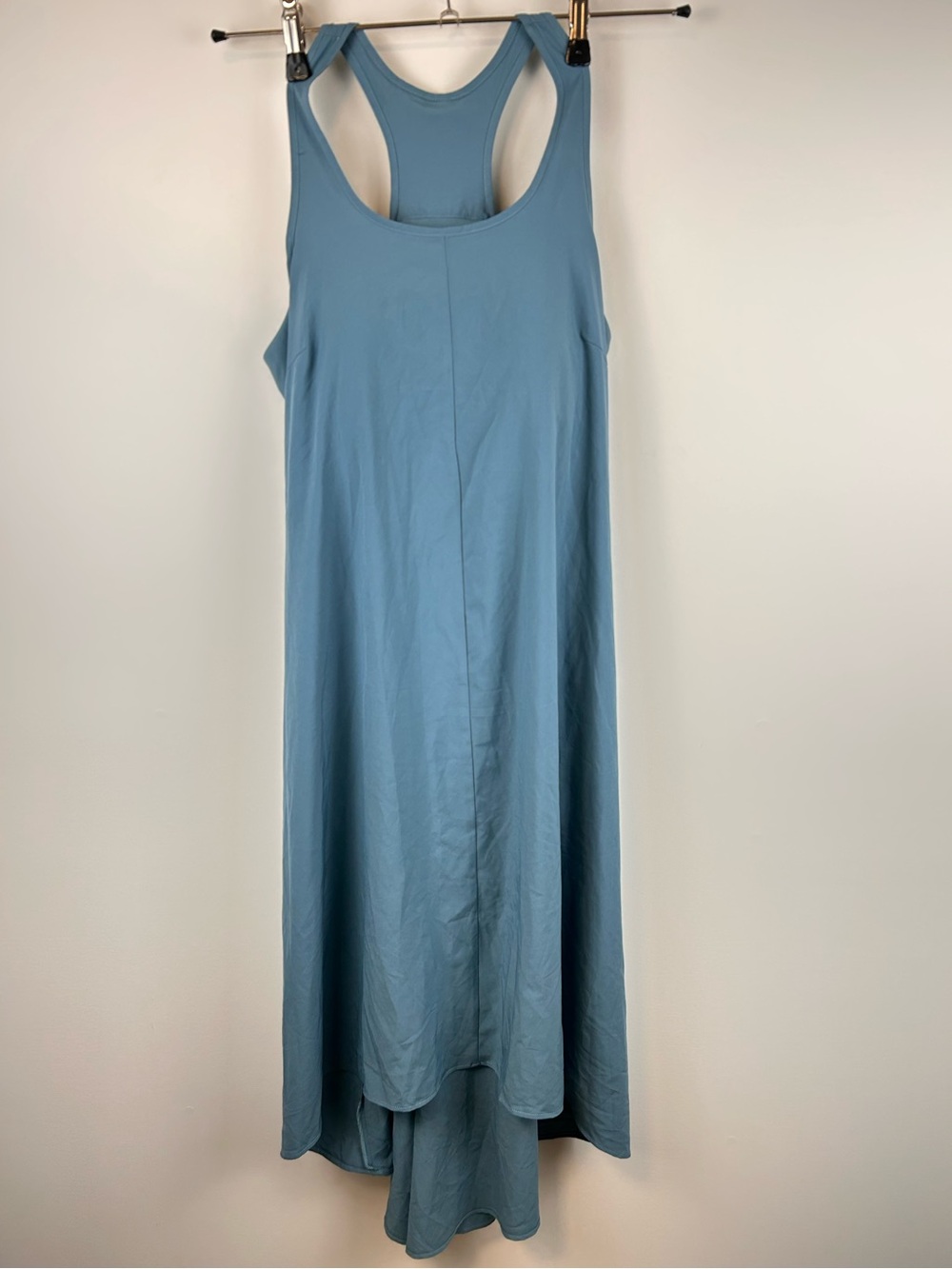 Halara Breezeful RacerPocket High Low Midi Dress Stone Blue Teal M
